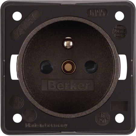 Berker 961952501 Steckdose mit SK-Stift ITG eh BS braun m