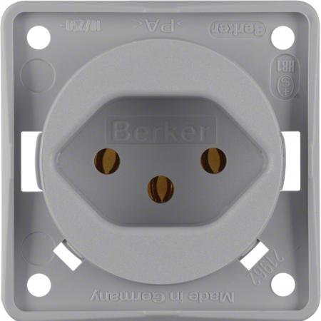 Berker 962492506 Steckdose mit SK CH Typ 13 ITG grau