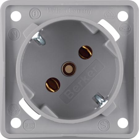 Berker 841852526 Steckdose SCHUKO 45° Integro Einsätze gr