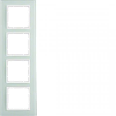 Berker 10146909 Rahmen 4fach B.7 Glas polarweiß