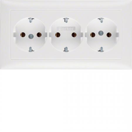 Berker 47661909 Steckdose SCHUKO 3f m Abdpl. S.1 pw matt