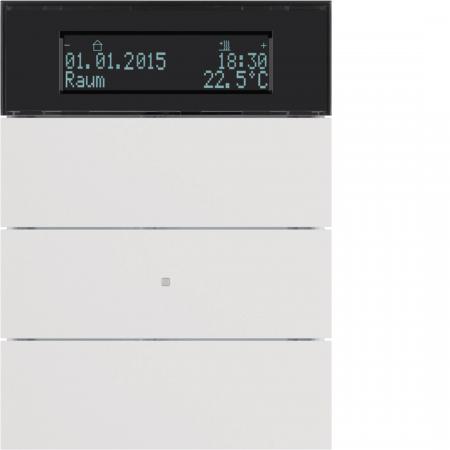 Berker 75663599 KNX Tastsensor  3-fach mit Temperaturregler und Display B.IQ pol