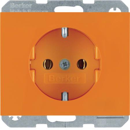 Berker 47157014 Steckdose SCHUKO K.1/K.5 orange glänzend