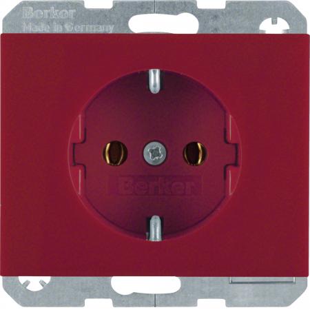 Berker 47157015 Steckdose SCHUKO K.1/K.5 rot glänzend