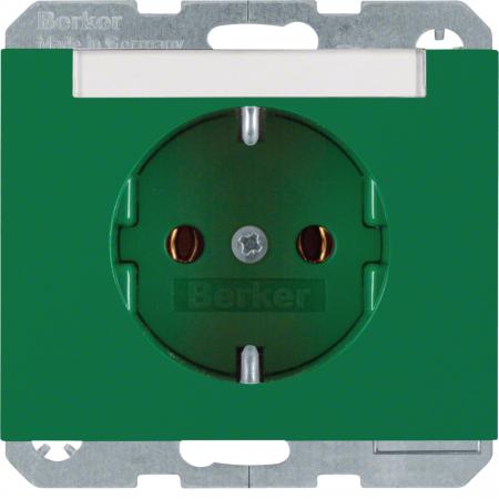 Berker 47397013 Steckdose SCHUKO m BF K.1/K.5 grün glänz