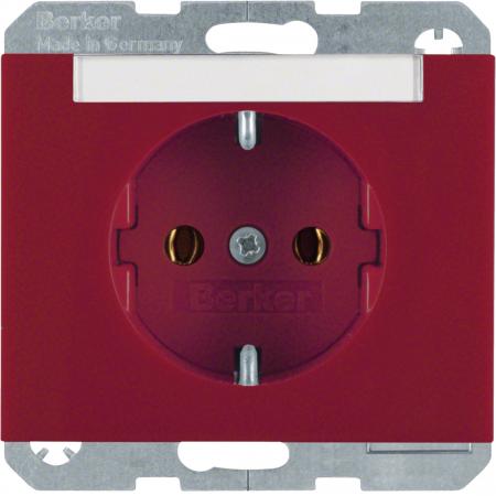 Berker 47397015 Steckdose SCHUKO m BF K.1/K.5 rot glänz