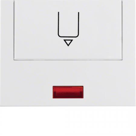 Berker 16417109 Hotelcards m Druck u rot Linse K.1 pw