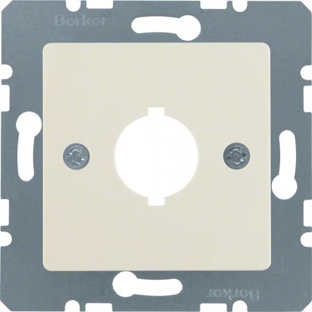 Berker 143102 Z-Platte f BG 18,8mm O Kr Zs weiß hgl