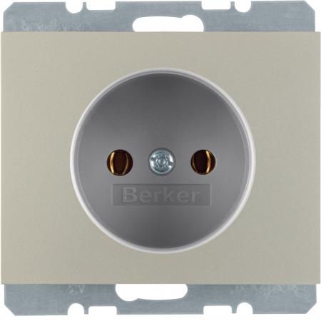 Berker 6167157004 Steckdose ohne SK K.5 Edelstahl lackiert