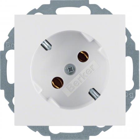 Berker 47278989 Steckdose SCHUKO 45° S.1/B.x pw glän