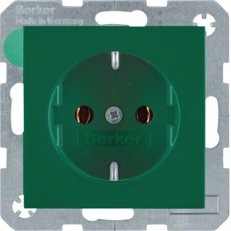 Berker 41438913 Steckdose SCHUKO S.1/B.x grün glänzend