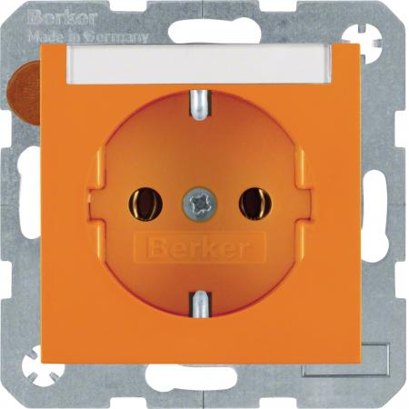 Berker 47508907 Steckd. SCHUKO m BF S.1/B.x orange gle