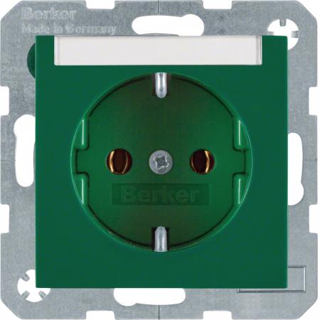 Berker 47508903 Steckdose SCHUKO m BF S.1/B.x grün gl