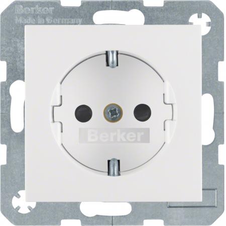 Berker 47238989 Steckdose SCHUKO mit erh. Berührungsschutz S.1/B.3/B.7 polarweiß