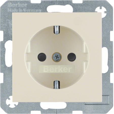 Berker 47238982 Steckd. SCHUKO erh BS S.1/B.x weiß glänz