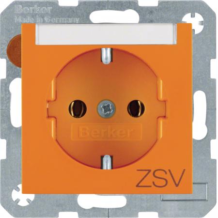 Berker 47508914 Steckd. SCHUKO BF u Druck S.1/B.x orange