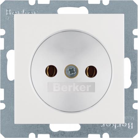 Berker 6167038989 Steckdose ohne SK S.1/B.3/B.7 pw glänz