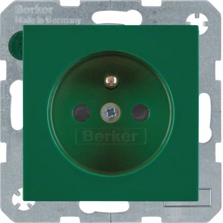 Berker 6765768963 Steckdose m SK-Stift e BS S.1/B3/B7 grün