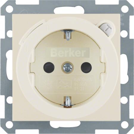 Berker 47088982 Steckd. SCHUKO m FI erh BS S.1/B.x weiß