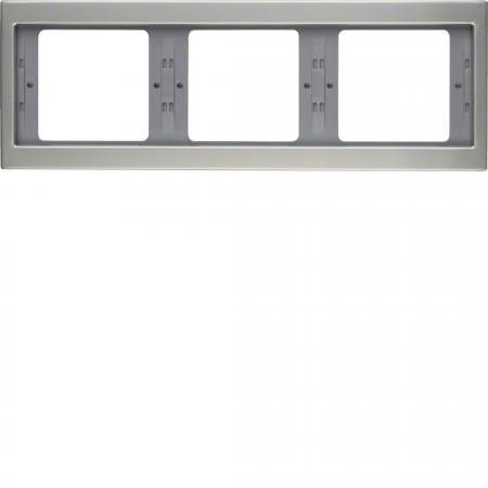 Berker 13737004 Rahmen 3fach waag K.5 Edelstahl rostfrei