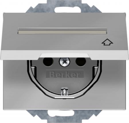 Berker 47487104 Steckdose SCHUKO m KD u BF K.5 Es rostfr