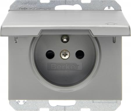 Berker 6765777104 Steckdose m SK-Stift u Klappd K.5 Es