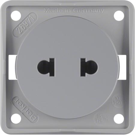 Berker 962572506 Steckdose ohne SK Euro-US Stand ITG grau