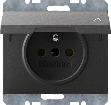Berker 6765777106 Steckdose m SK-Stift KD erh. BS K.1 anth