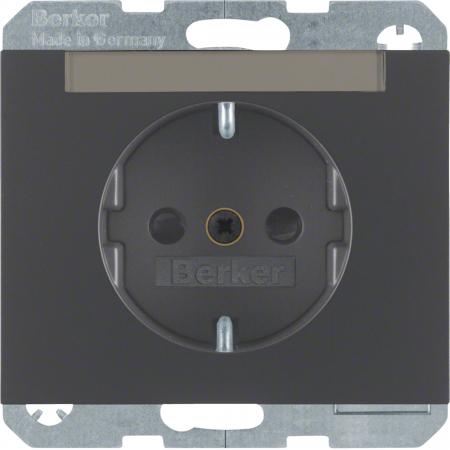 Berker 47387006 Steckdose SCHUKO m BF u. erh.BS K.1 anth