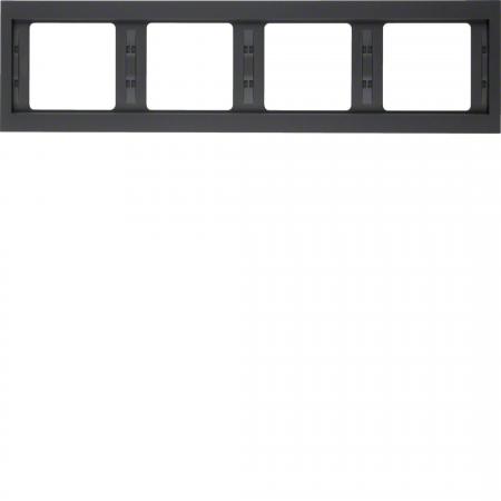 Berker 13837006 Rahmen 4fach waag K.1 anthrazit matt