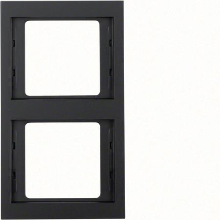 Berker 13237006 Rahmen 2-fach senkrecht, Serie K.1, anthrazit matt, lackiert