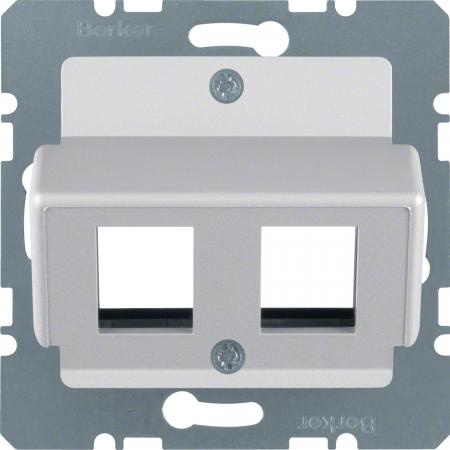 Berker 14631404 Zentralplatte f AMP Mod Jacks ZPS alu