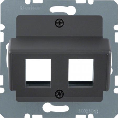 Berker 14631606 Zentralplatte f AMP Mod Jacks ZPS anth