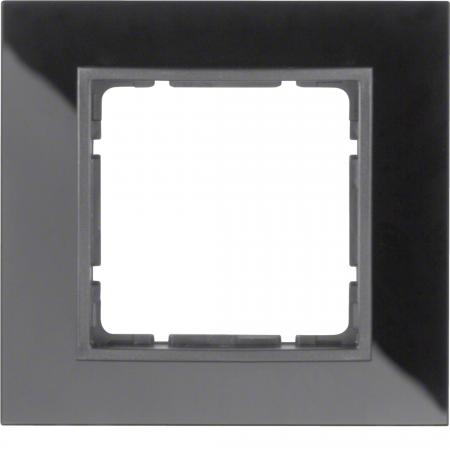 Berker 10116616 Rahmen 1fach B.7 Glas schwarz