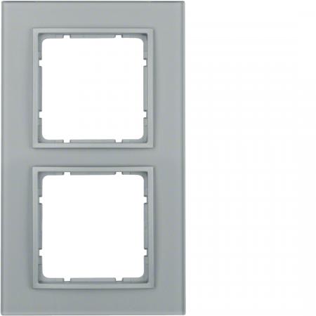 Berker 10126414 Rahmen 2fach B.7 Glas alu