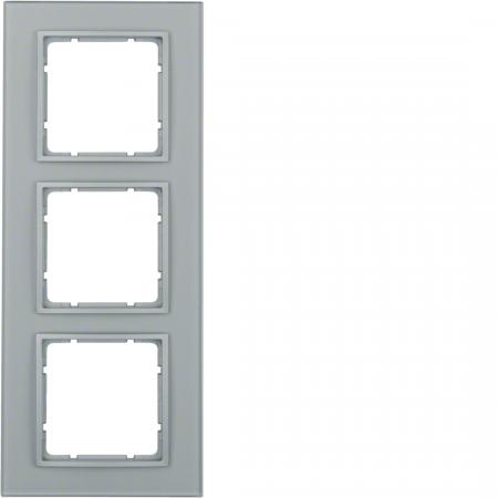 Berker 10136414 Rahmen 3fach B.7 Glas alu