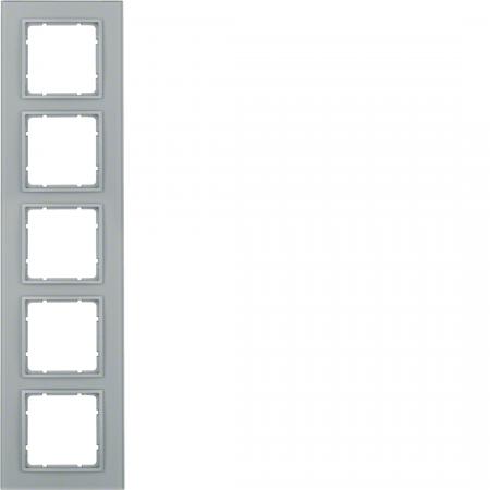 Berker 10156414 Rahmen 5fach B.7 Glas alu