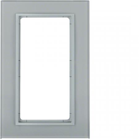 Berker 13096414 Glasrahmen 1f m groß Ausschnitt B.7 alu
