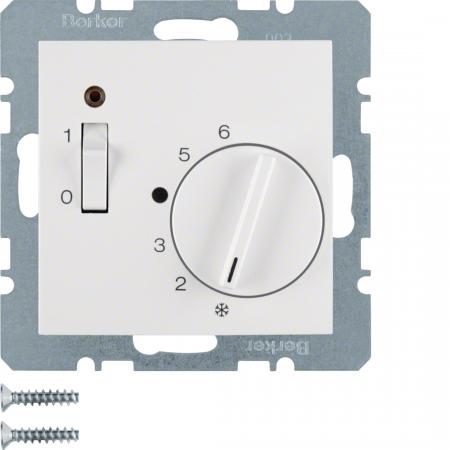 Berker 20308989 Temp.-Regler m. Öffner, Z.-Stk., Wippsch. u. LED S.1/B.3/B.7 pol