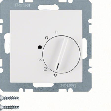 Berker 20261909 Temperaturregler mit Wechsler + Zentralstück S.1/B.3/B.7 polarwe