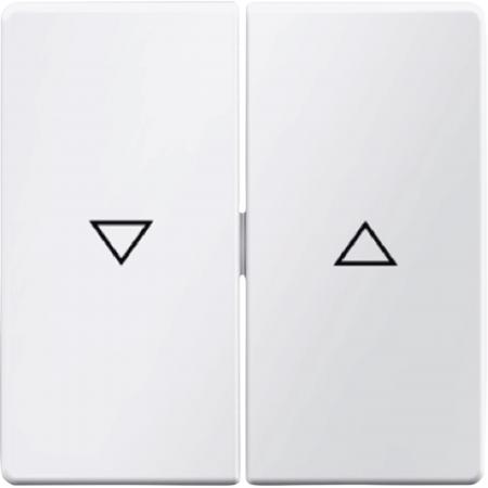 Berker 16256089 Wippe 2-fach mit Aufdruck Symbol Pfeil Q.1/Q.3 polarweiß, samt