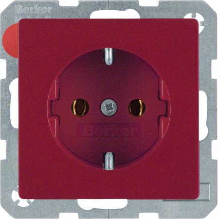 Berker 47436012 Steckdose SCHUKO Q.x rot samt