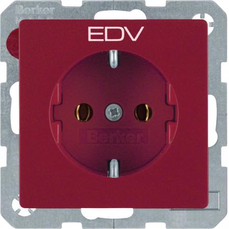 Berker 47436022 Steckdose SCHUKO m Druck Q.x rot sam