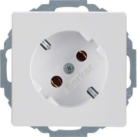 Berker 47276089 Steckdose SCHUKO 45° Q.x polarweiß