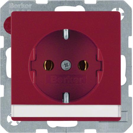 Berker 47506002 Steckdose SCHUKO m BF Q.x rot samt