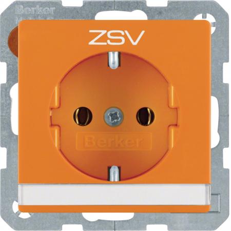 Berker 47506014 Steckdose SCHUKO m BF u Druck Q.x oran