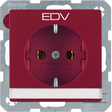 Berker 47506015 Steckdose SCHUKO m BF u Druck Q.x rot