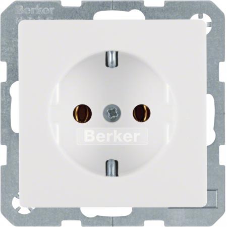 Berker 41436089 Steckdose SCHUKO Q.x polarweiß samt