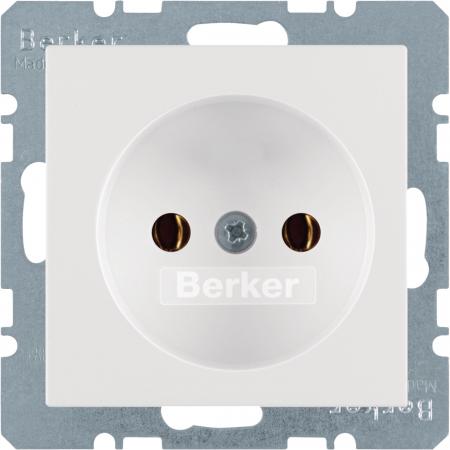 Berker 6161036089 Steckdose ohne SK Q.x polarweiß samt