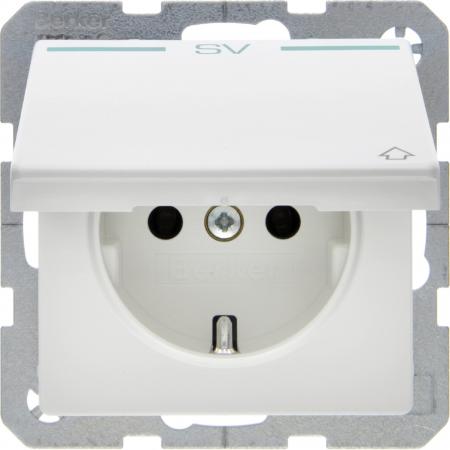 Berker 47516039 Steckdose SCHUKO m KD Druck grü Q.x pw